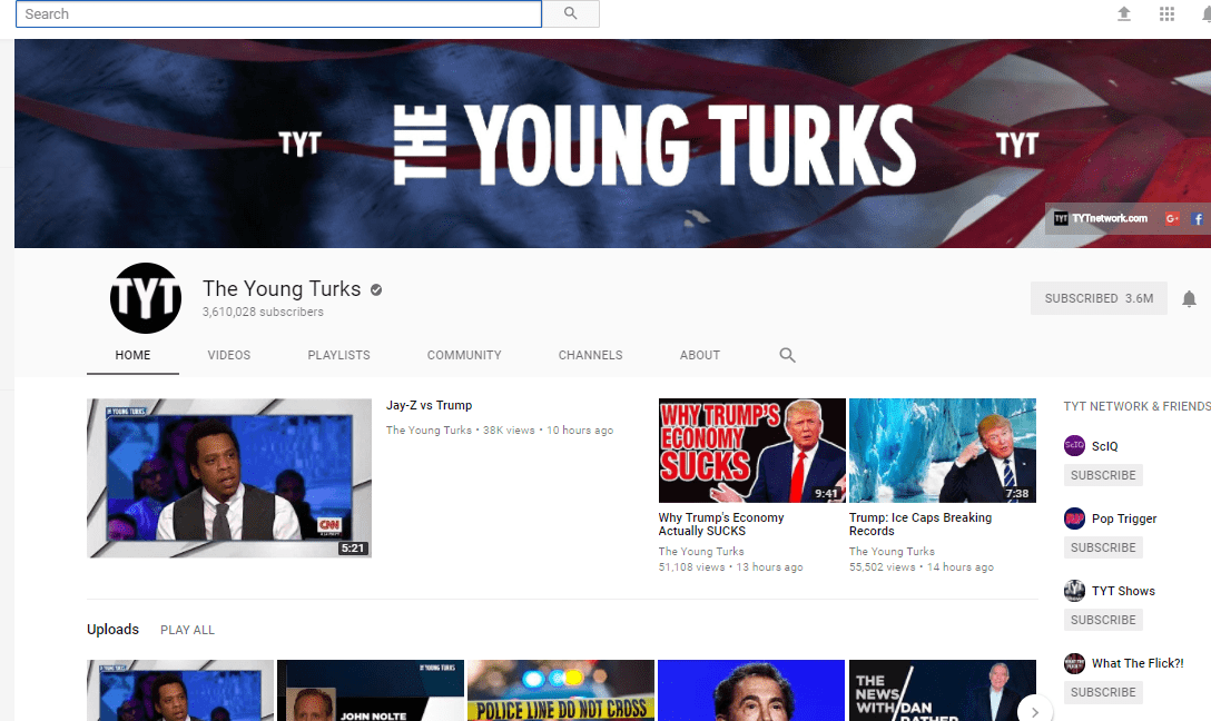 Youtube’s popular news outlet: The Young Turks